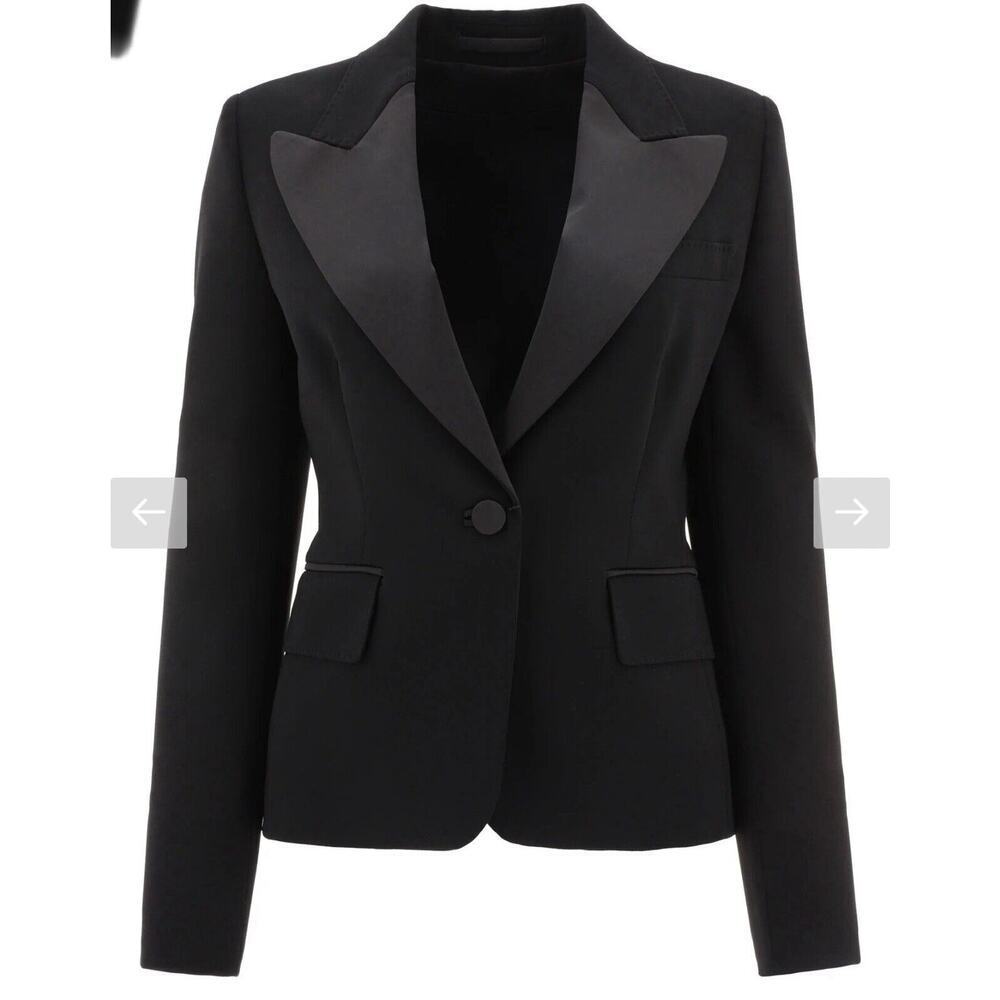 Max Mara Pianoforte Nordica Single Breasted Blazer,New Size 4